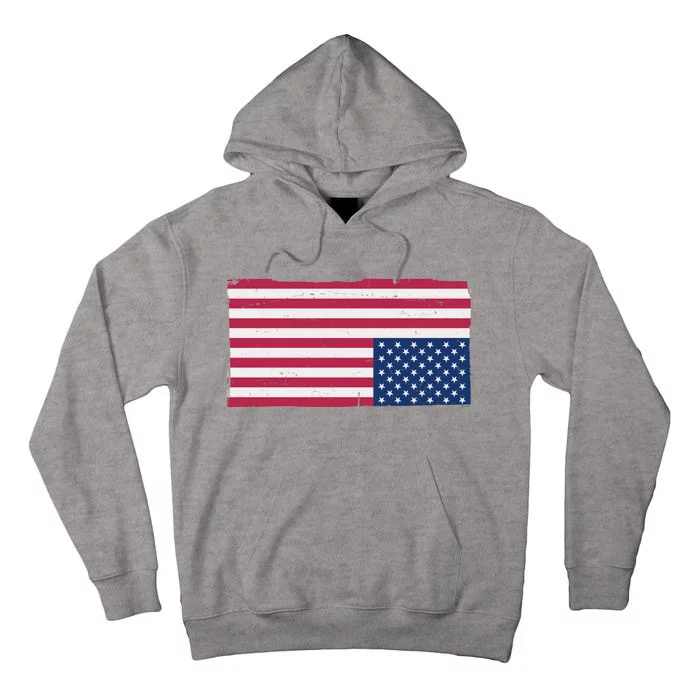 Upside Down American Flag Vintage Tall Hoodie