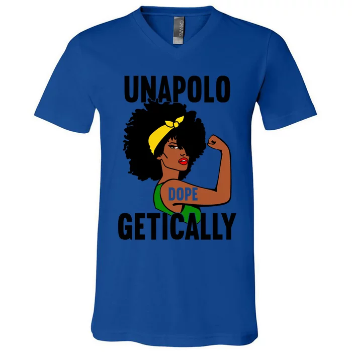 Unapologetically Dope Afro African American Black Cool Gift V-Neck T-Shirt