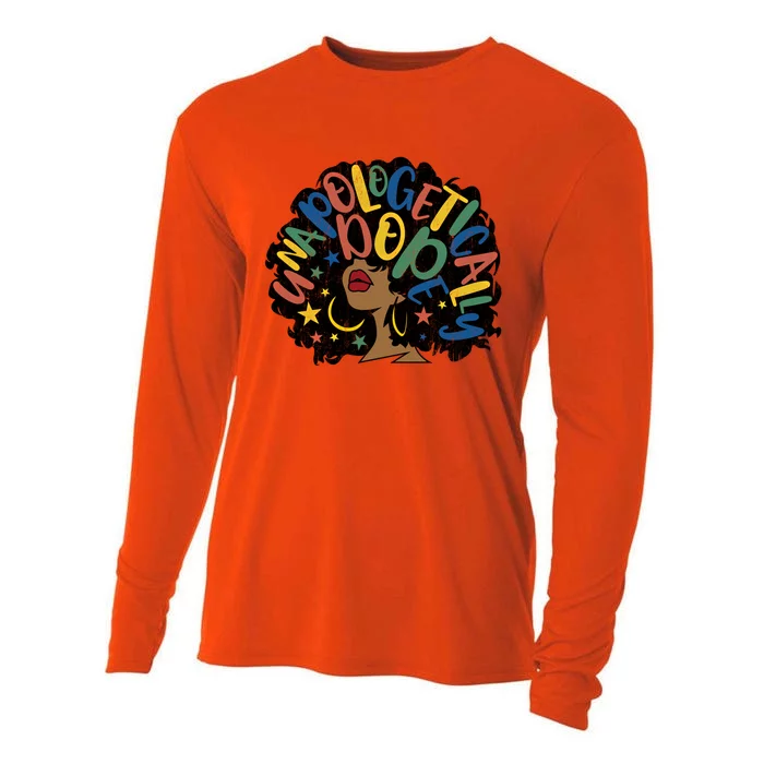 Unapologetically Dope Afro Words Black History Month Gift Cooling Performance Long Sleeve Crew