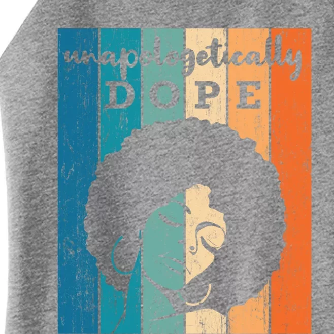 Unapologetically Dope Afro Black History Month 2020 Gift Women’s Perfect Tri Rocker Tank