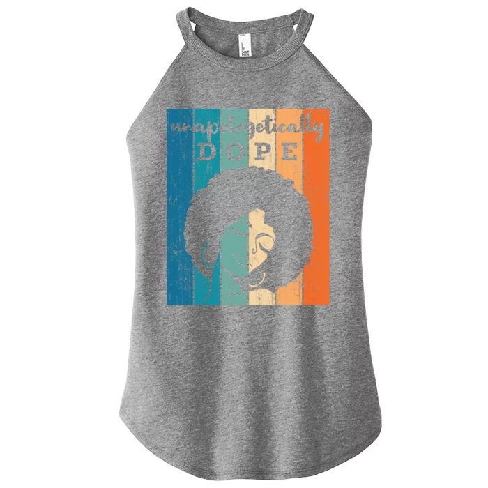 Unapologetically Dope Afro Black History Month 2020 Gift Women’s Perfect Tri Rocker Tank