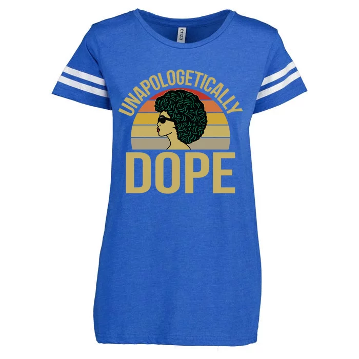 Unapologetically Dope Afro Natural Hair Cool Gift Enza Ladies Jersey Football T-Shirt