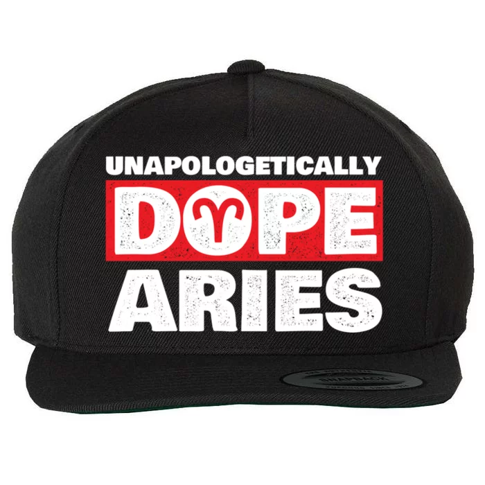 Unapologetically Dope Aries Zodiac Sign Astrology Symbol Gift Wool Snapback Cap