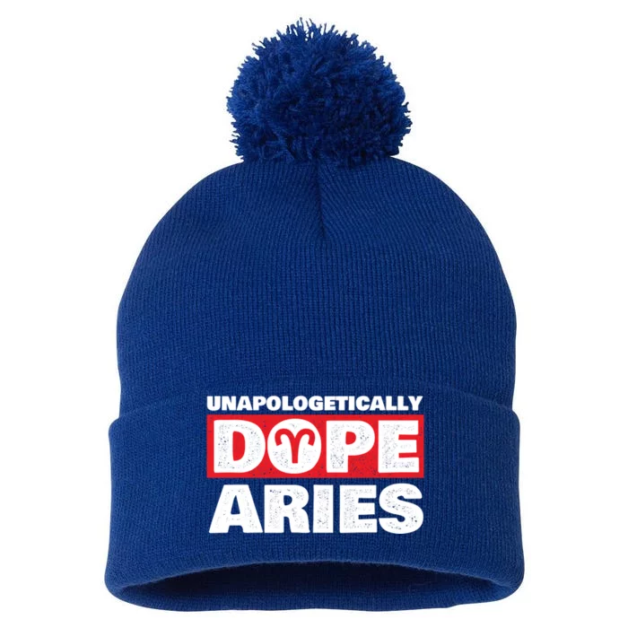 Unapologetically Dope Aries Zodiac Sign Astrology Symbol Gift Pom Pom 12in Knit Beanie