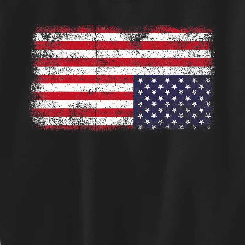 Upside Down American Flag Distress United States Usa Kids Sweatshirt