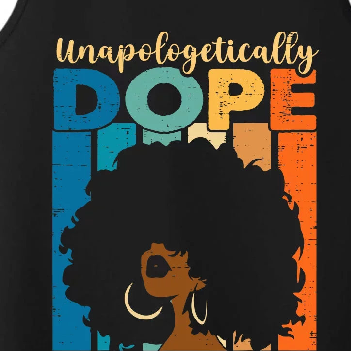 Unapologetically Dope Afro African American Black Pride Performance Tank