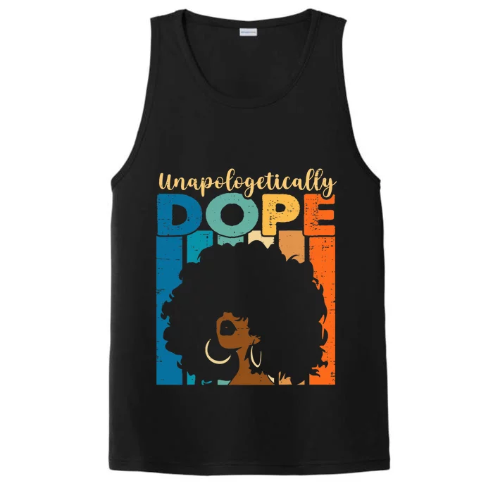 Unapologetically Dope Afro African American Black Pride Performance Tank