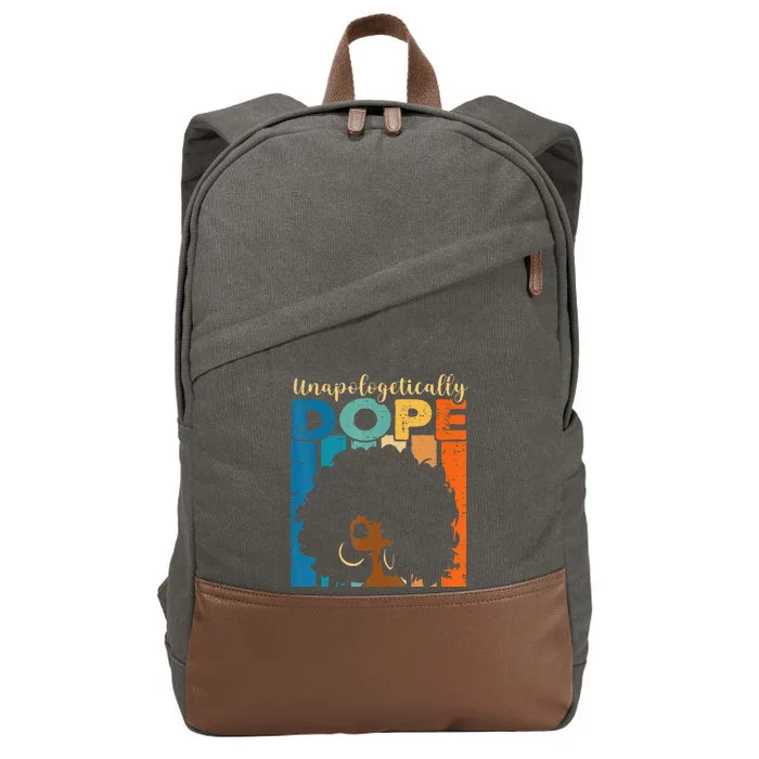 Unapologetically Dope Afro African American Black Pride Cotton Canvas Backpack