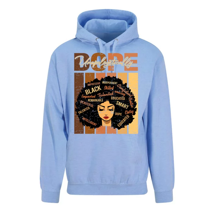 Unapologetically Dope Afro African American Black Bae Gift Unisex Surf Hoodie