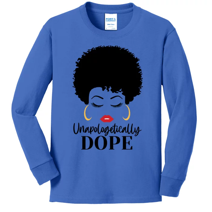 Unapologetically Dope Afro Black (2) Gift Kids Long Sleeve Shirt