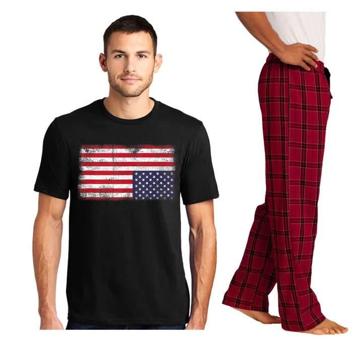 Upside Down American Flag Distress United States USA Pajama Set