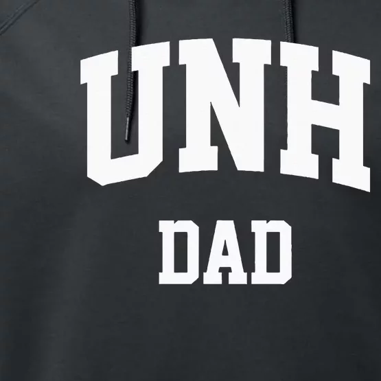 UNH Dad Athletic Arch College University Alumni Performance Fleece Hoodie