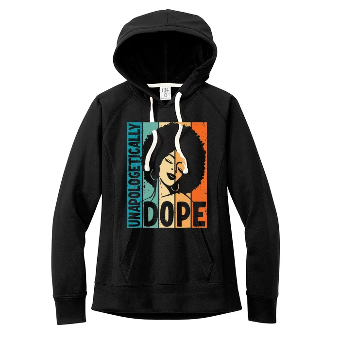 Unapologetically Dope Afro African  American Black Women's Fleece Hoodie