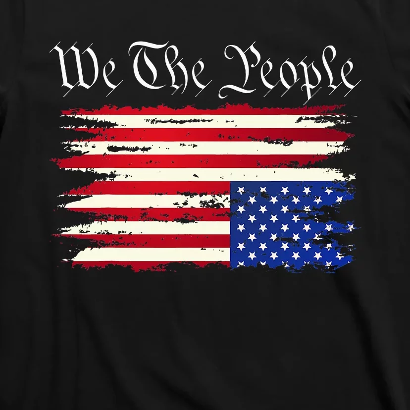 Upside Down American Flag Distress T-Shirt