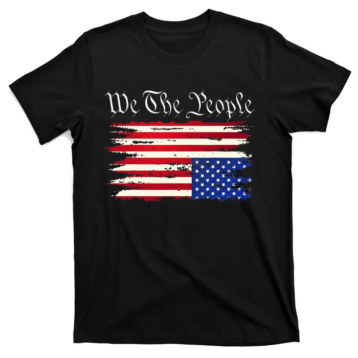 Upside Down American Flag Distress T-Shirt