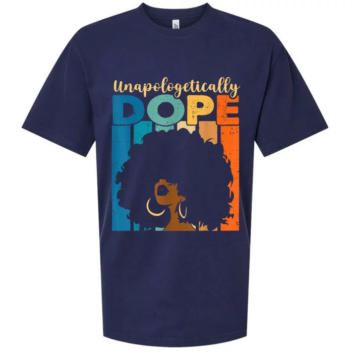 Unapologetically Dope Afro African American Black Pride Sueded Cloud Jersey T-Shirt