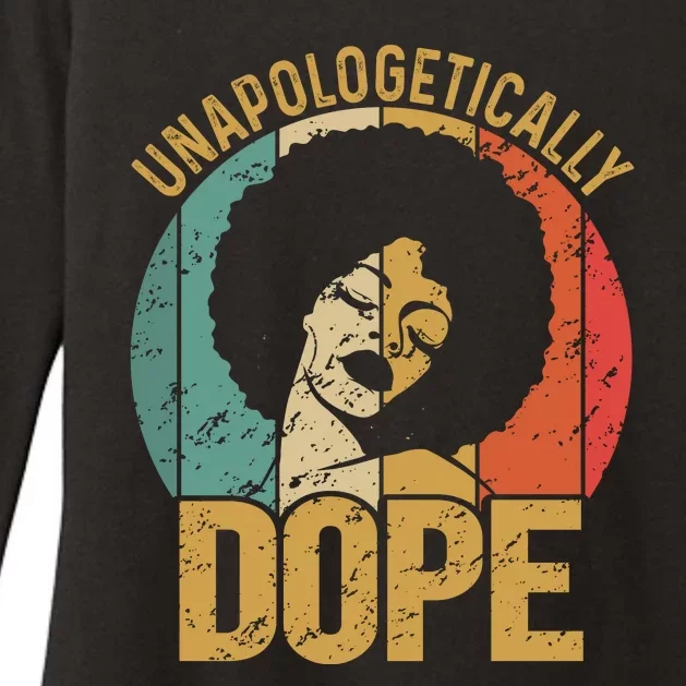 Unapologetically Dope Black Pride Melanin African American Womens CVC Long Sleeve Shirt