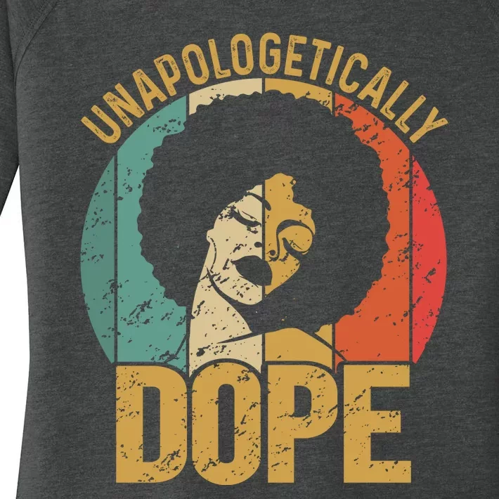 Unapologetically Dope Black Pride Melanin African American Women's Perfect Tri Tunic Long Sleeve Shirt