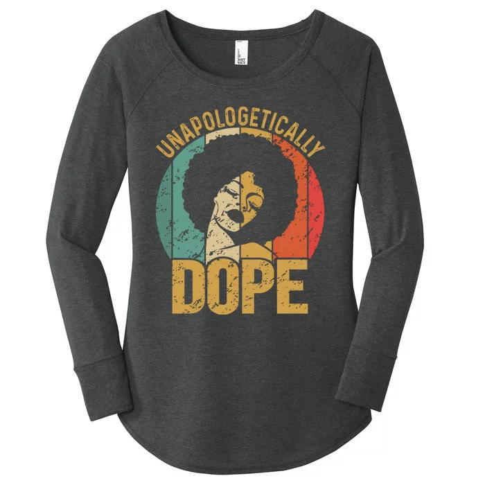 Unapologetically Dope Black Pride Melanin African American Women's Perfect Tri Tunic Long Sleeve Shirt