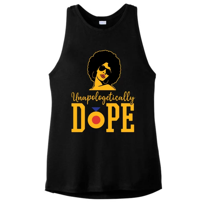 Unapologetically Dope Black Gift Great Gift Ladies Tri-Blend Wicking Tank