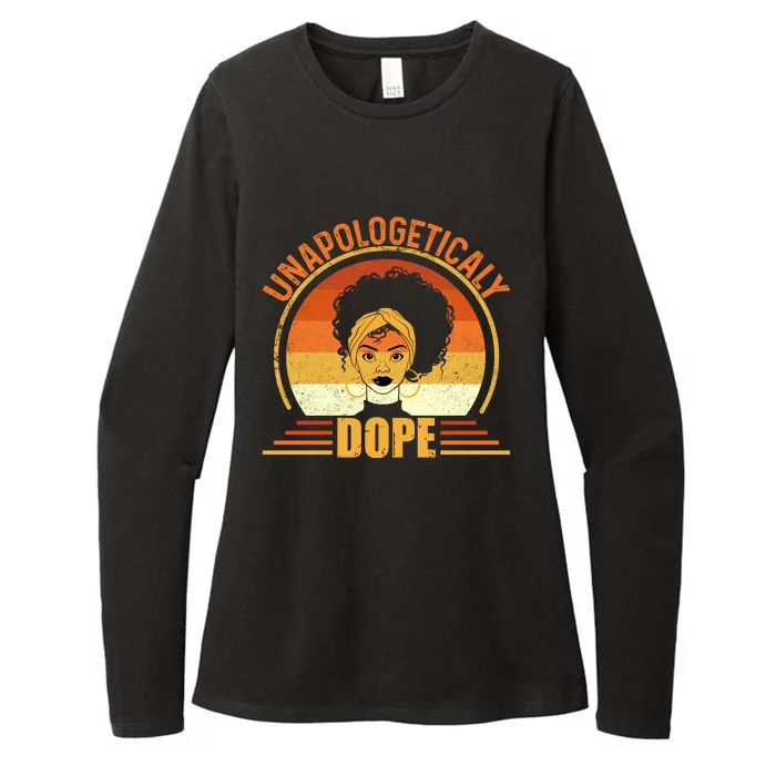 Unapologetically Dope Black Pride Melanin African American Womens CVC Long Sleeve Shirt