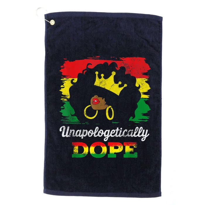 Unapologetically Dope Black History Month African American Platinum Collection Golf Towel