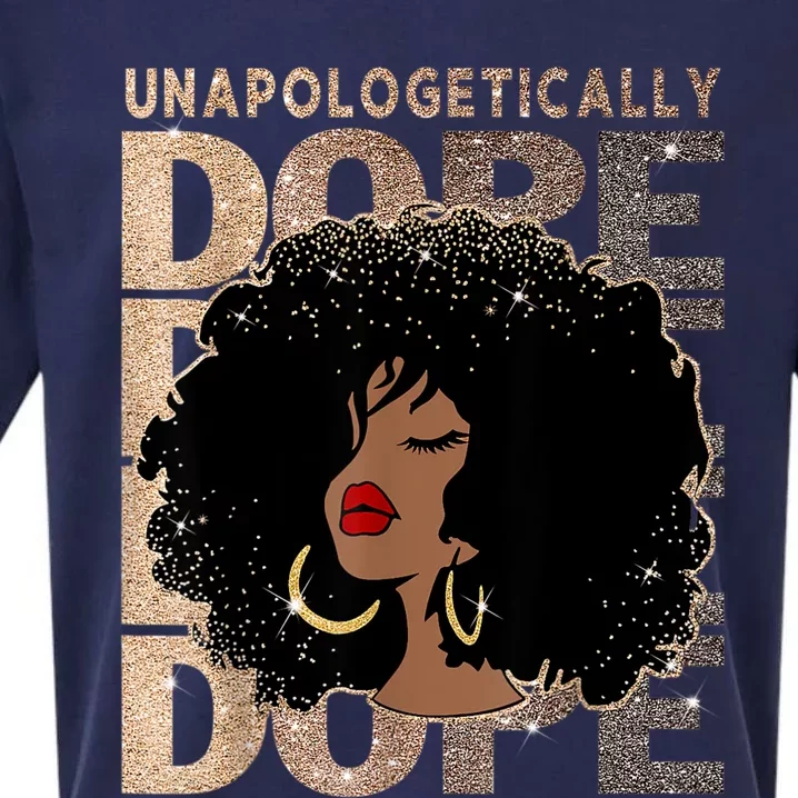 Unapologetically Dope Black Pride Afro Black History Melanin Sueded Cloud Jersey T-Shirt