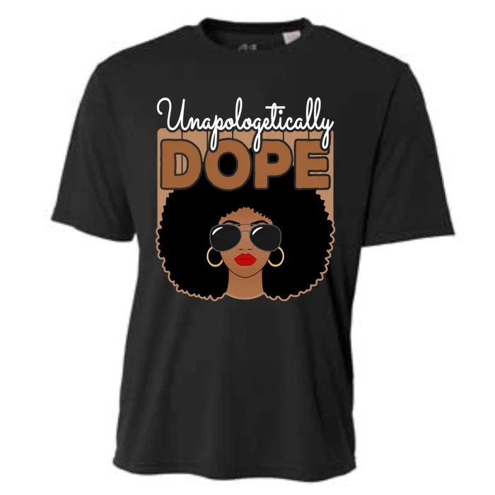 Unapologetically Dope Black Pride Afro American Melanin Cool Gift Cooling Performance Crew T-Shirt