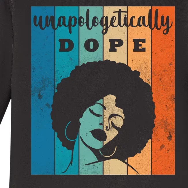 Unapologetically Dope Black Female Baby Long Sleeve Bodysuit