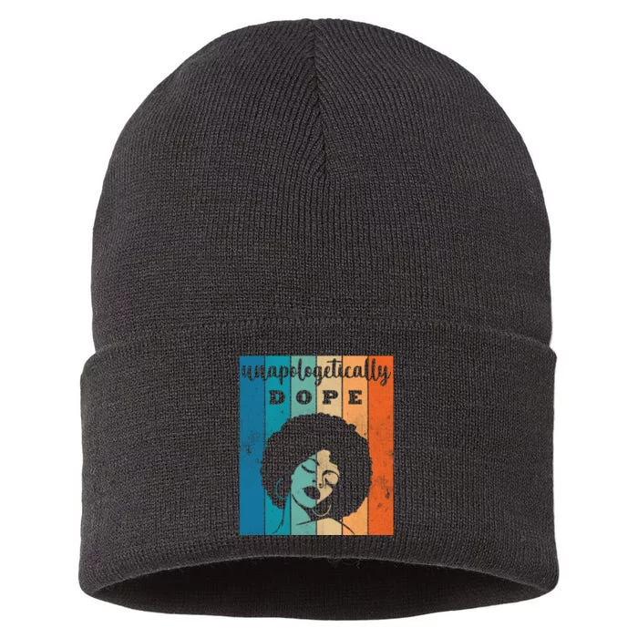 Unapologetically Dope Black Female Sustainable Knit Beanie