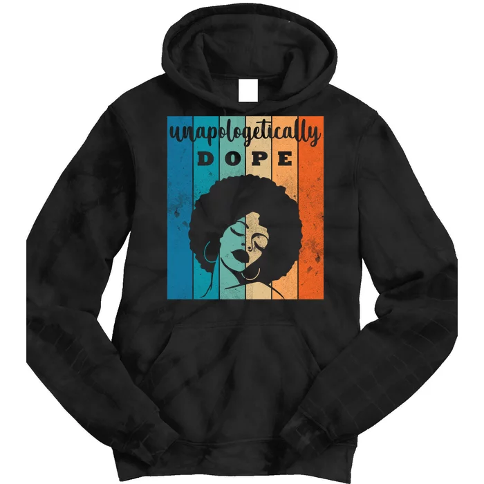 Unapologetically Dope Black Female Tie Dye Hoodie