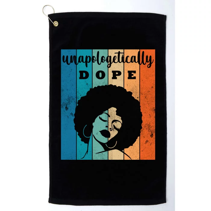 Unapologetically Dope Black Female Platinum Collection Golf Towel