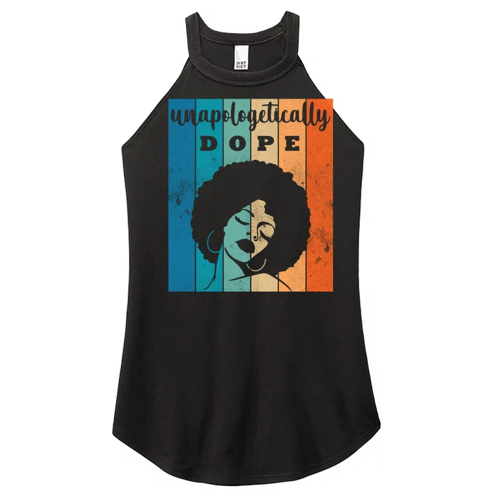 Unapologetically Dope Black Female Women’s Perfect Tri Rocker Tank