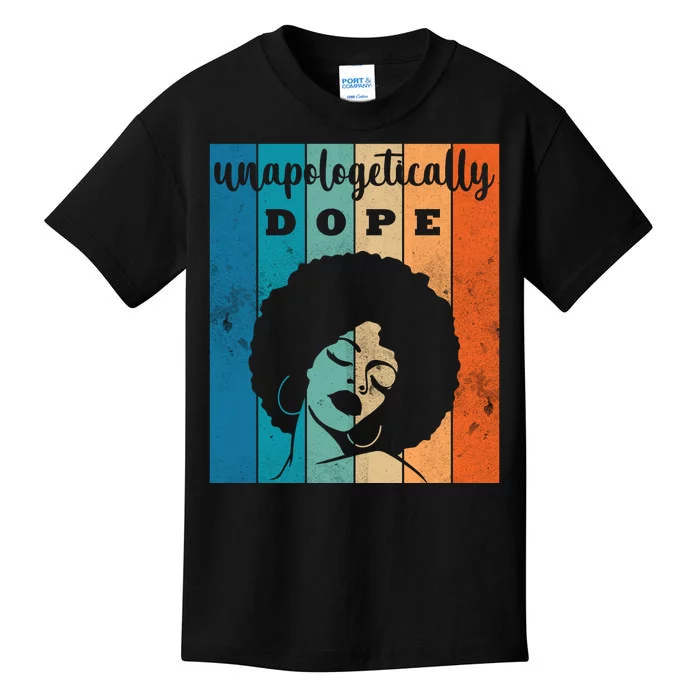 Unapologetically Dope Black Female Kids T-Shirt