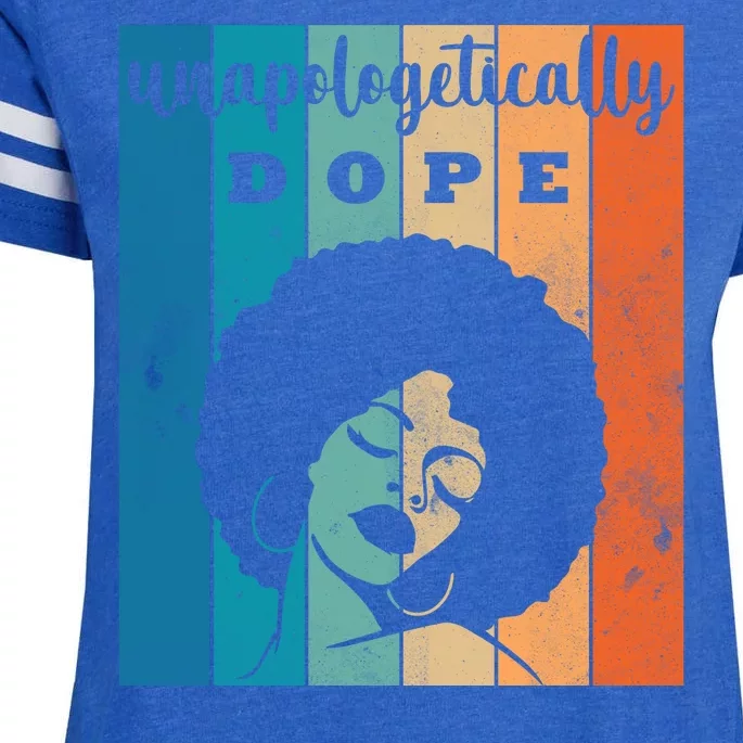 Unapologetically Dope Black Female Enza Ladies Jersey Football T-Shirt