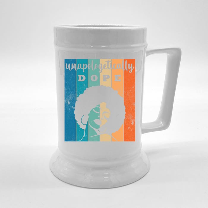 Unapologetically Dope Black Female Front & Back Beer Stein