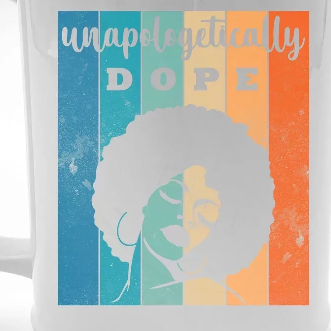 Unapologetically Dope Black Female Front & Back Beer Stein