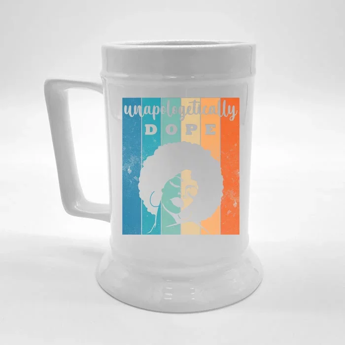 Unapologetically Dope Black Female Front & Back Beer Stein