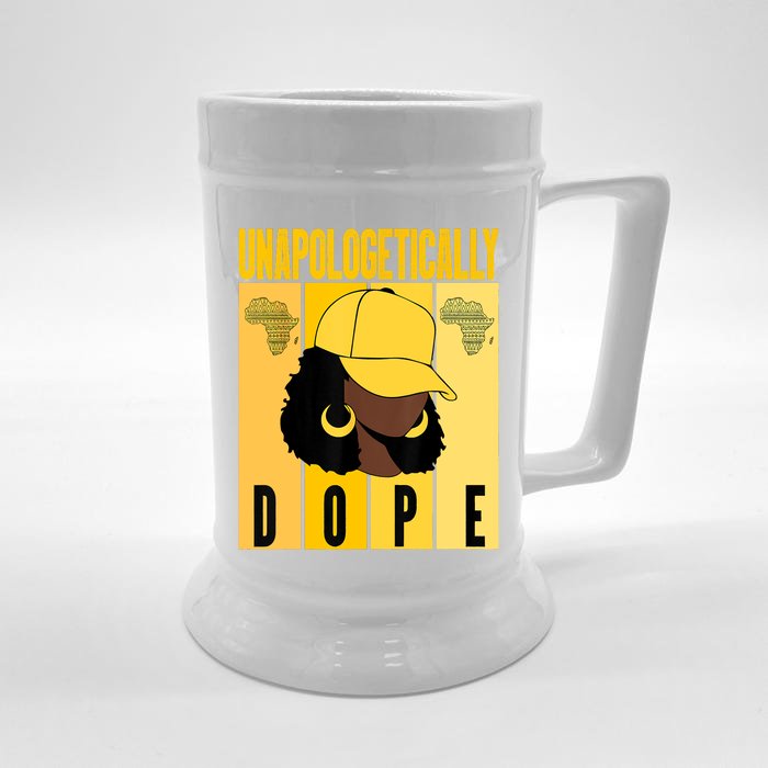 Unapologetically Dope Black History Month African American Front & Back Beer Stein