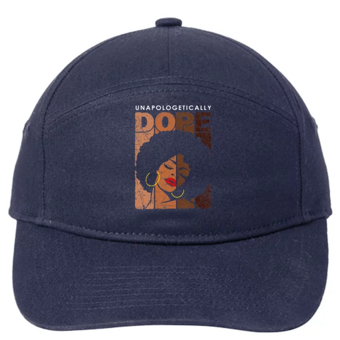 Unapologetically Dope Black Pride Melanin African American 7-Panel Snapback Hat