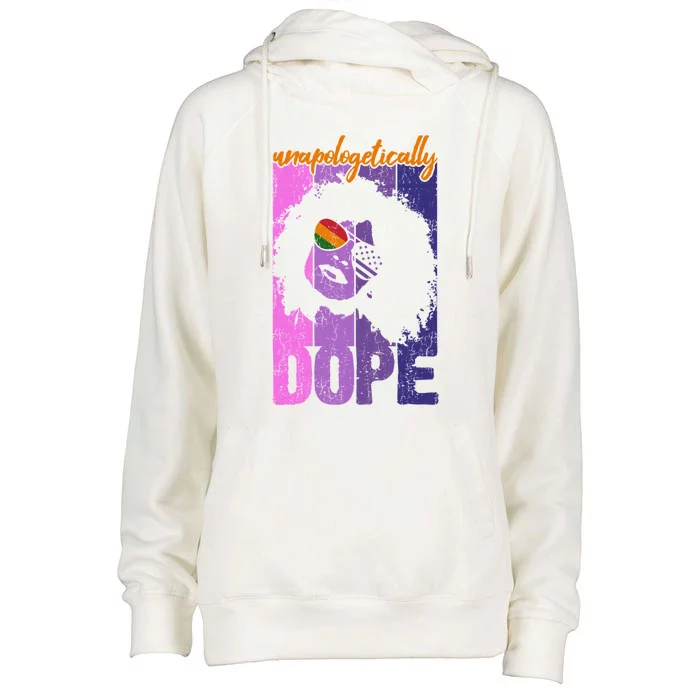 Unapologetically Dope Black Juneteenth 'S Gift Womens Funnel Neck Pullover Hood