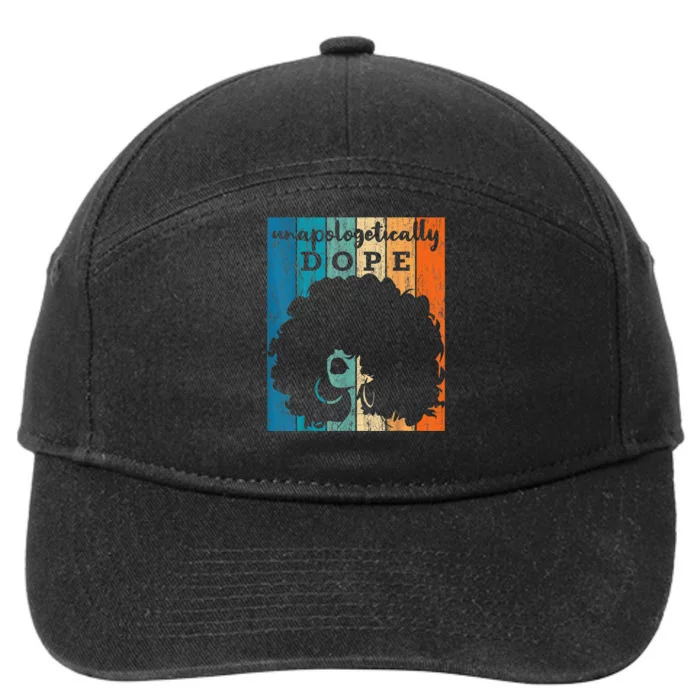 Unapologetically Dope Black Pride Afro Black History Melanin 7-Panel Snapback Hat