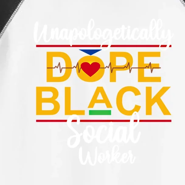 Unapologetic Dope Black Social Worker African American Gift Toddler Fine Jersey T-Shirt