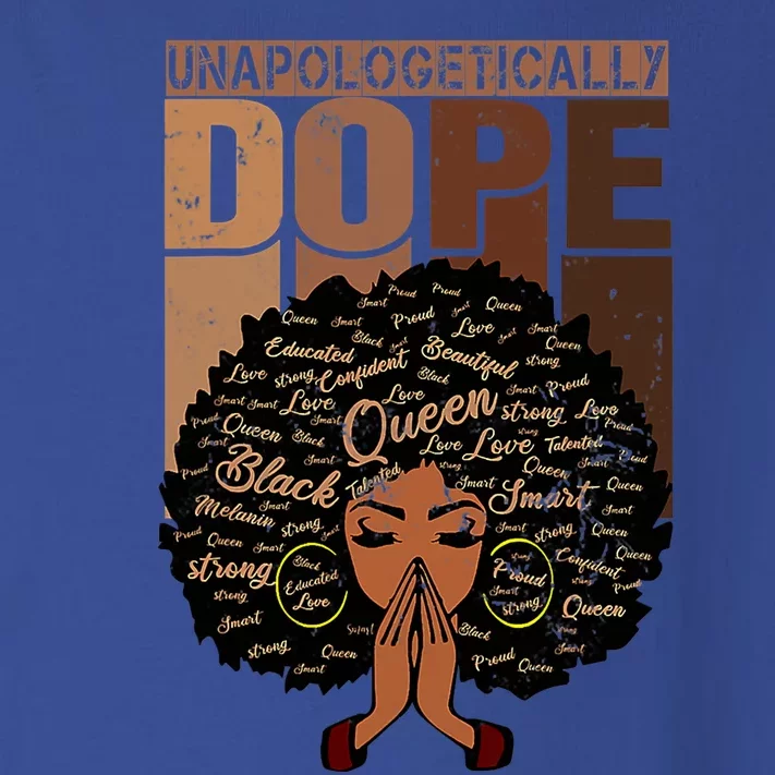 Unapologetically Dope Black Afro Black History Febuary Cool Gift Toddler Long Sleeve Shirt