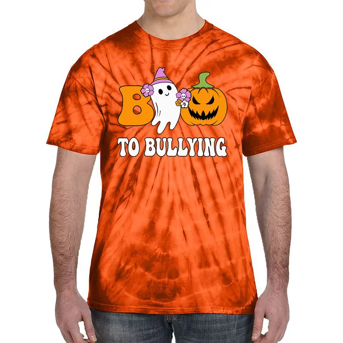 Unity Day Boo To Bullying Awareness Ghost Pumpkin Orange Tie-Dye T-Shirt