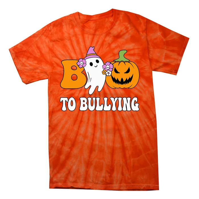 Unity Day Boo To Bullying Awareness Ghost Pumpkin Orange Tie-Dye T-Shirt