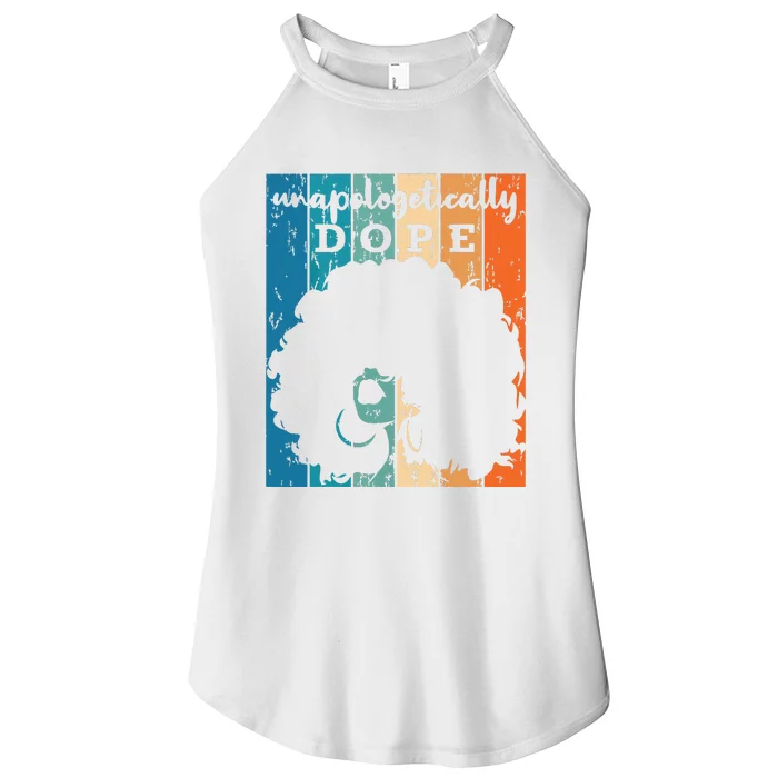 Unapologetically Dope Black History Month African American Short Sleeve Women’s Perfect Tri Rocker Tank