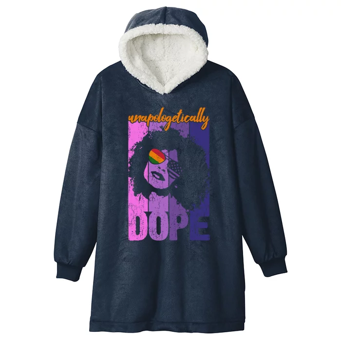 Unapologetically Dope Black Juneteenth 'S Gift Hooded Wearable Blanket