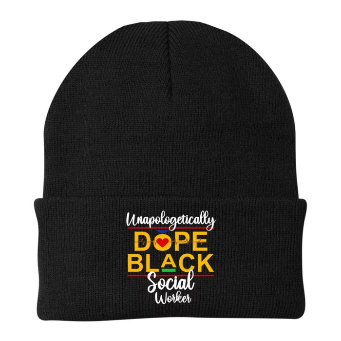 Unapologetic Dope Black Social Worker African American Knit Cap Winter Beanie