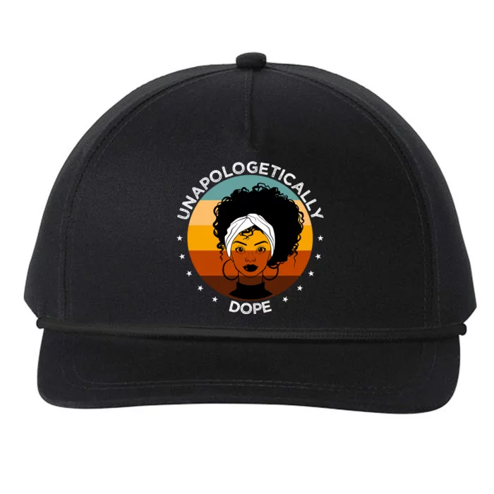 Unapologetically Dope Black Afro Meaningful Gift Snapback Five-Panel Rope Hat